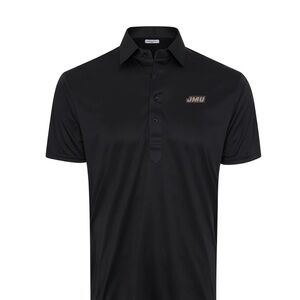 NWOT Collars and Co Black James Madison JMU Featherweight Polo Shirt Large
